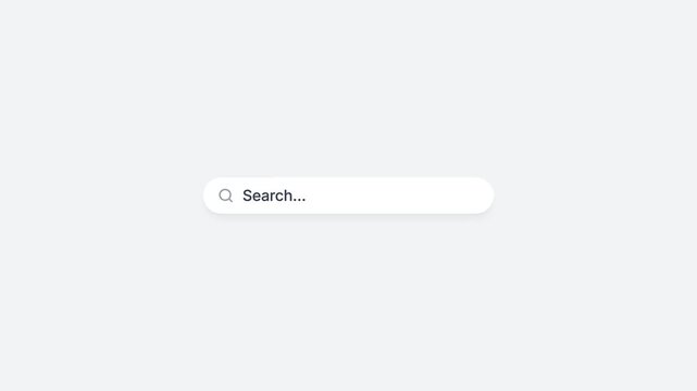 Clean and modern user interface search bar with placeholder text and magnifying glass, essential for digital navigation.