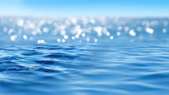 A serene view of calm water reflecting sunlight, creating a peaceful atmosphere perfect for relaxation and meditation.
