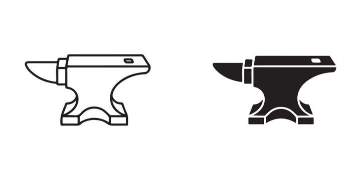 blacksmith anvil designs with transparent background for graphic and industrial use
