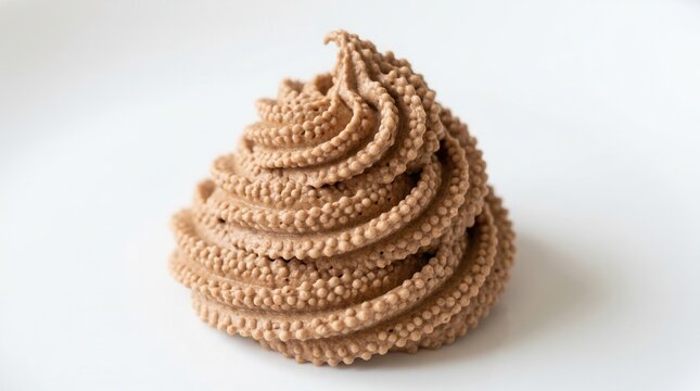 Creamy coffee latte foam close-up with spiral pattern, perfect for cafe menus Close up abstract texture
