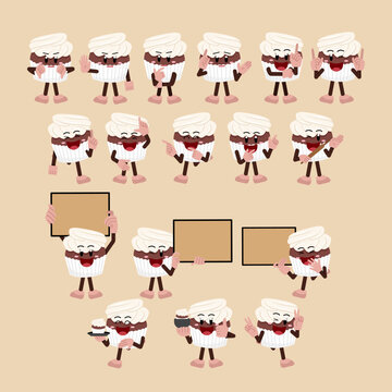 Chocolate Cupcake Mascot