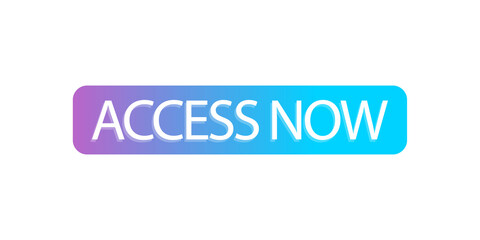 Fototapeta premium Gradient access now button isolated on transparent background