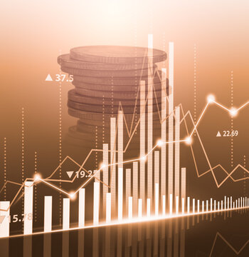 Modern way of exchange. Bitcoin is convenient payment in global economy market. Virtual digital currency and financial investment trade concept. Abstract cryptocurrency with gold bitcoin background.
