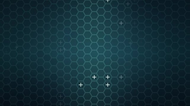 Abstract Medical Hexagon Background With Plus Signs