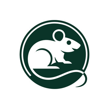 Minimalist mouse icon logo design