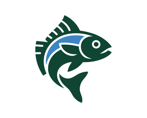 Fototapeta premium Stylized tuna fish icon vector illustration