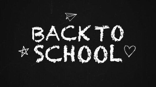 Back to School Hand Drawn Typography Animation with Doodles
