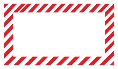 Obraz premium Red and white striped rectangular frame vector design, decorative border template for warning signs, labels, banners, posters, Christmas themes and graphic design.