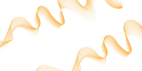 Fototapeta premium Minimal gradient wave line music futuristicOrange and white web business background. geometric flowing web smoke sound music digital blend curve line texture backgound.