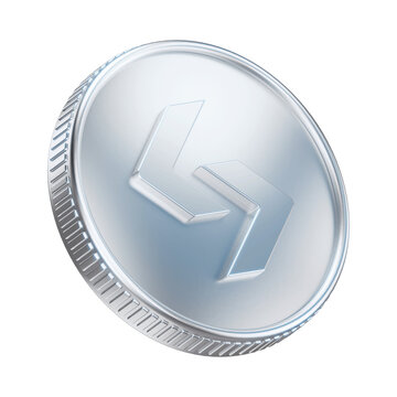 Silver Bitget Token BGB Cryptocurrency Coin 3D Render Illustration
