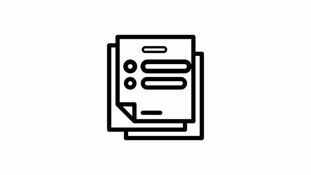 document minimalist stroke animation