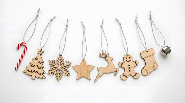 A delightful collection of festive christmas ornaments showcasing traditional shapes and a warm inviting holiday spirit