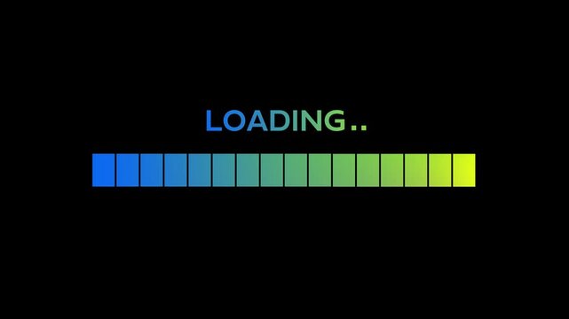 Loading Progress Bar Animation with Gradient Indicator
