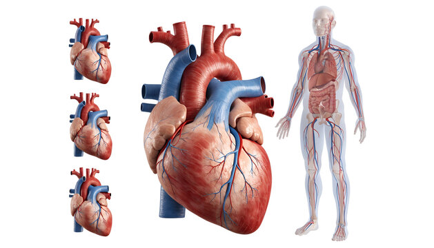 3D Anatomy Illustration Human Cardiovascular System