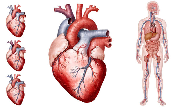 3D Anatomy Illustration Human Cardiovascular System