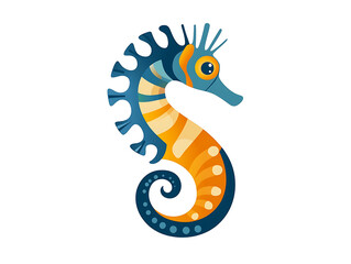 Obraz premium Colorful Fish Illustration Isolated on White Background