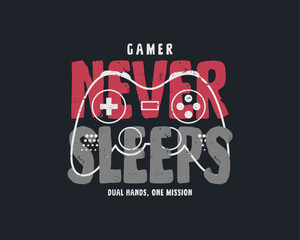 Vector illustration of a game pad with joystick and quote © pnslabs