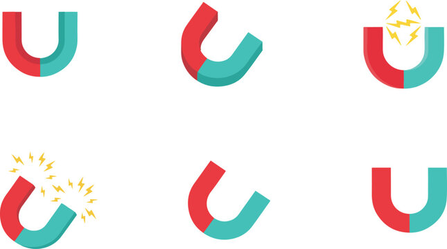 magnet icon vector logo design illustration