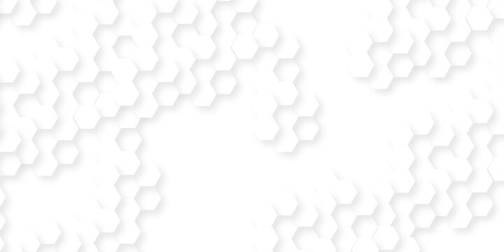 Background with hexagons . Abstract background with lines . white texture background . hexagon abstract background. Surface polygon pattern with glowing hexagon paper texture and futuristic business