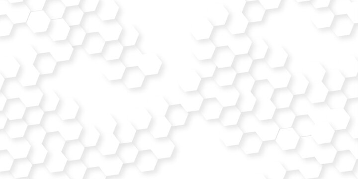 Background with hexagons . Abstract background with lines . white texture background . hexagon abstract background. Surface polygon pattern with glowing hexagon paper texture and futuristic business