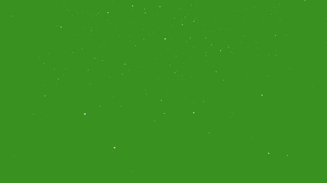snowfall effect on green screen. realistic falling snowflakes with natural movement, isolated winter particles and transparent alpha background. seamless 4k video.