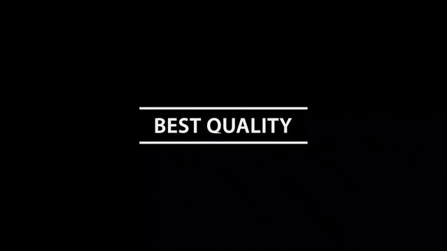Best quality text animation white typography on black background sign message