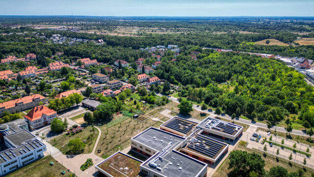 Wustermark aus der Vogelperspektive &ndash; Luftaufnahme der Ortschaft im Havelland bei Berlin, August 2026