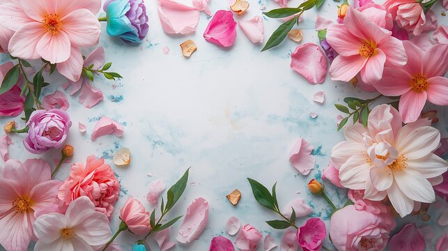 Soft Floral With Name Space Background