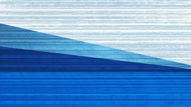 Abstract Blue Geometric Layers 4K