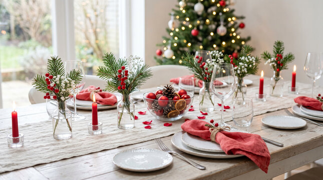 christmas table setting