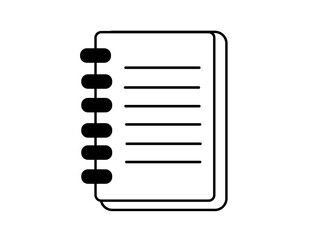 Fototapeta premium かわいいノートのアイコンイラスト