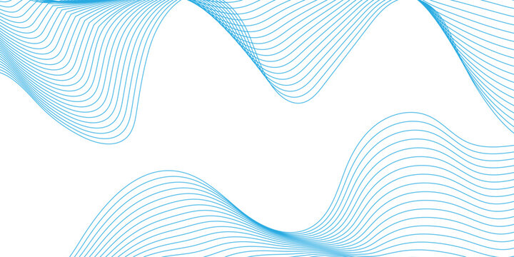 Dynamic background with waves smooth flowing lines pattern on white background. Technology communication concept digital background lines wave abstract stripe design.