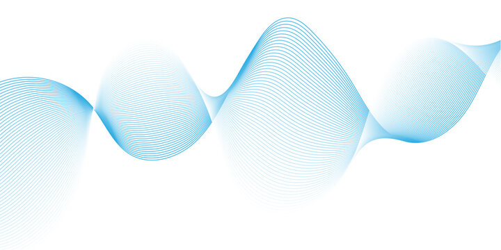 Dynamic background with waves smooth flowing lines pattern on white background. Technology communication concept digital background lines wave abstract stripe design.