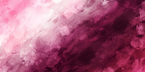 Fototapeta premium Abstract watercolor strokes in shades of pink and magenta create a vibrant and textured background, evoking a sense of artistic expression and creative energy.