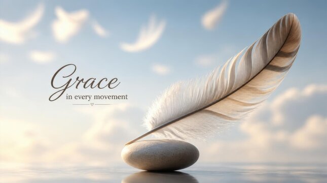 Carefully arranged natural feather in perfect balance uplifting 20260509-gigapixel-high fidelity v2-6x