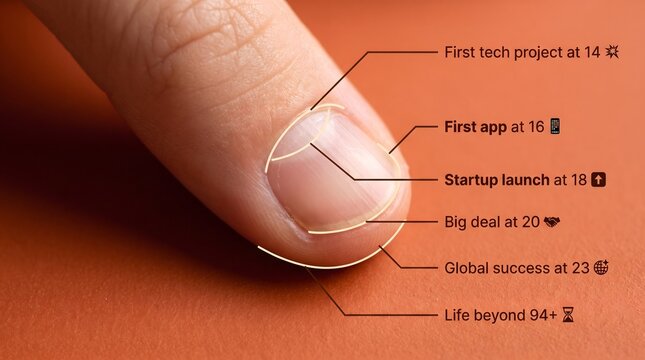 Macro closeup of human fingernail anatomy showing structure and health indicators with fingernail