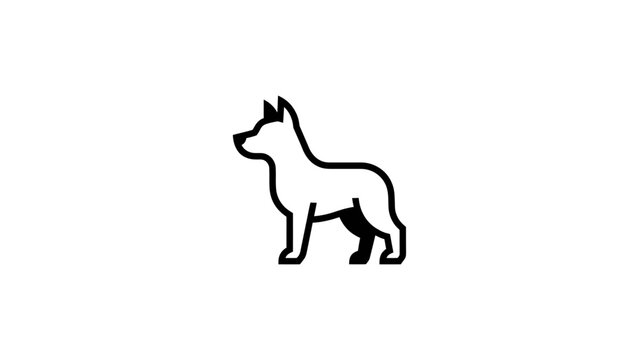 Minimalist Dog Icon Design