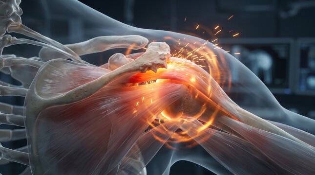 Dramatic 3D Visualization of Shoulder Impingement Syndrome with Acromial Bone Spur Friction
