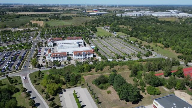 Wustermark aus der Vogelperspektive &ndash; Luftaufnahme der Ortschaft im Havelland bei Berlin, August 2026