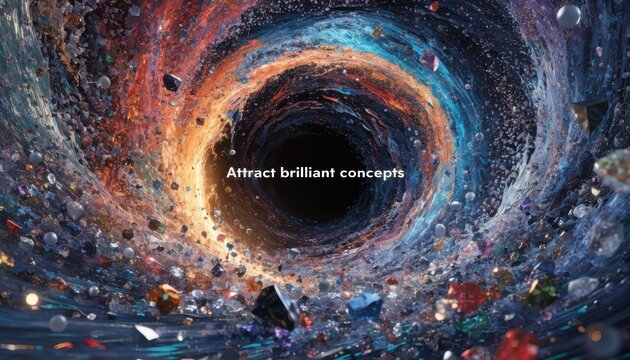 Vibrant Energy Vortex Pulling Scattered Particles Inward Core 20260529 High Fidelity v2-6x