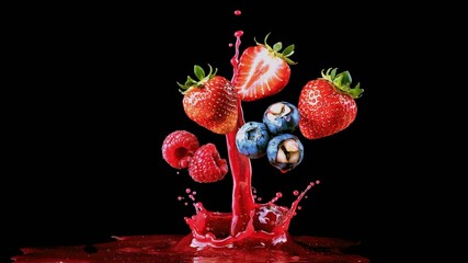 strawberry food red fresh berry healthy dessert sweet splash water isolated trawberries  © Janki T.