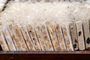 Obraz premium Almond Nougat Display at Lunar New Year Market