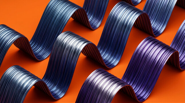 Metallic blue dynamic spiral modern business background.