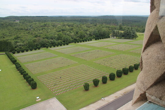 national necropolis (ww1 military cemetery) in douaumont in lorraine in france