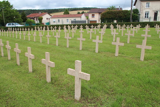 national necropolis (ww1 military cemetery) in verdun in lorraine in france
