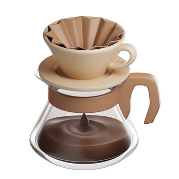 3D Render of a Pour Over Coffee Dripper 
