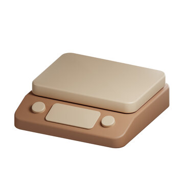 3D Render of a Digital Coffee Scale 
