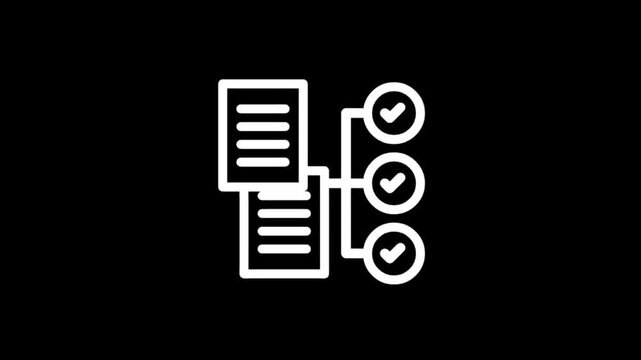 Checklist and task completion icons representing workflow and progress
