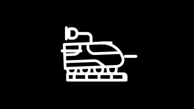 Modern electric train icon with pantograph and wheels on black background