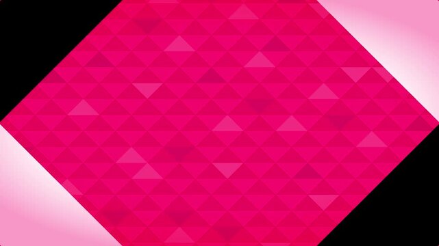 赤い三角形パターンとラインが四隅をスライドする抽象モーション背景アニメーション